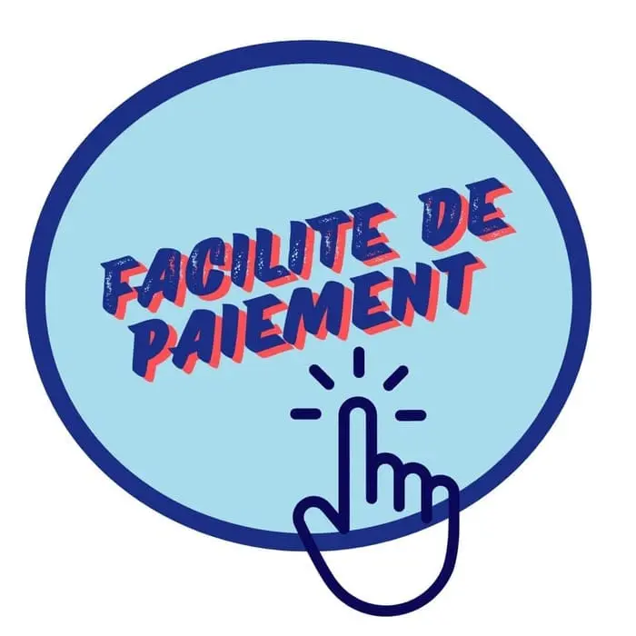 Le service "PLUS" de VISION BORDELAISE: Image représentant un rond bleu avec le texte 'Facilité de paiement' et un doigt pointant vers les mots.